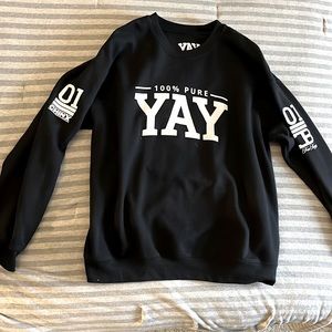 CHINX DRUGZ COKE BOYS YAY FOUR KINGS BLACK CREW NECK SWEATER MENS SIZE LARGE